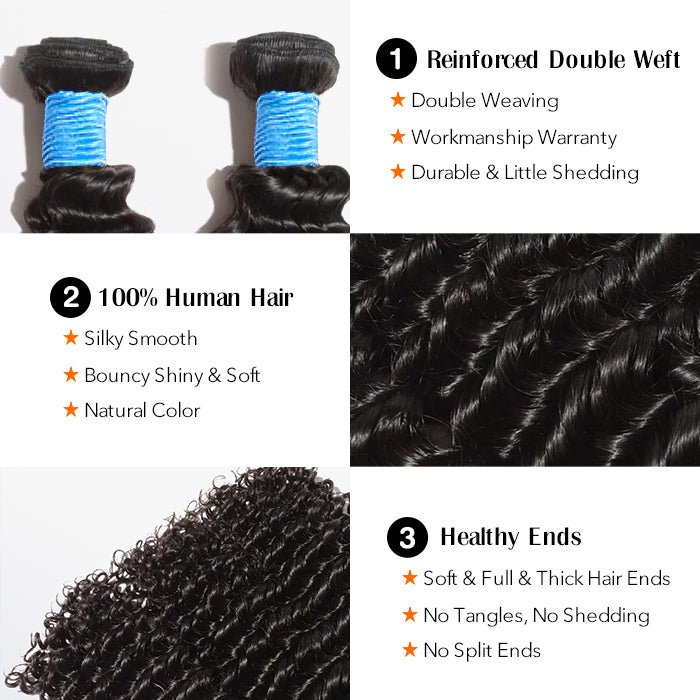 10A Brazilian Deep Curly Virgin Hair Bundle 4 10A Brazilian Deep Curly Virgin Hair Bundle - Image 3